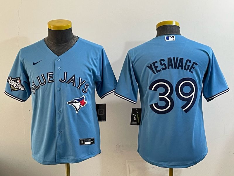 Youth Toronto Blue Jays #39 Yesavage Light Blue Game 2026 Nike MLB Jersey style 03